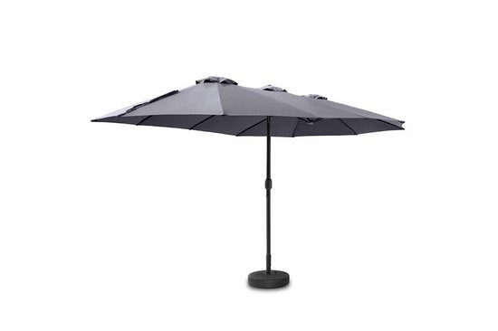 Feel Furniture - Toscano - Grand parasol - Twin - 4,5 mètres - Gris foncé