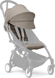 Ensemble de couleurs Stokke YOYO 6+, Taupe - Tissus : coussin d'assise, capote extensible et poche arrière zippée - Pour le châssis YOYO (vendu séparément)