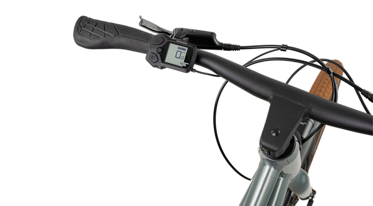 Vélo électrique Stella Commuter Superior MDS SI – Noir avec pneus marron, moteur central Shimano Steps 5000 et autonomie allant jusqu'à 160 km