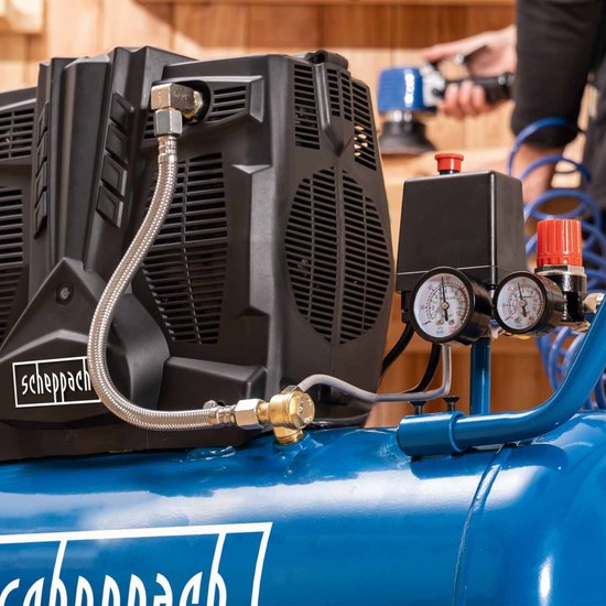 Compresseur Scheppach Super Silent HC51Si - 5 bars - 50 L - 1 500 W - Compresseur silencieux (60 dB) - Sans huile