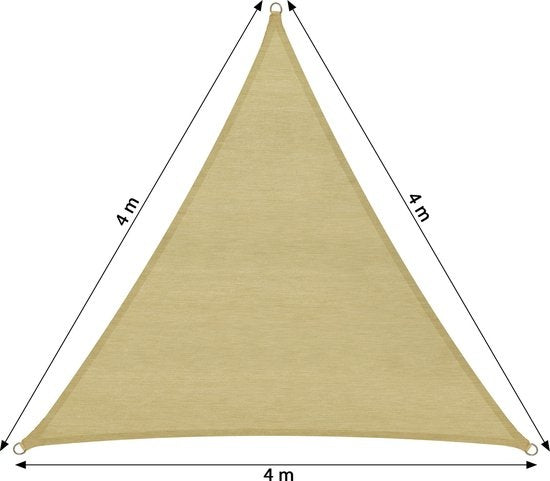 tectake - Auvent triangulaire 400 x 400 x 400 cm - 402603