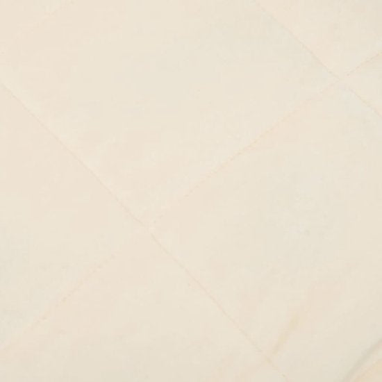 vidaXL - Couverture lestée - 200 x 200 cm - 9 kg - tissu - couleur crème clair