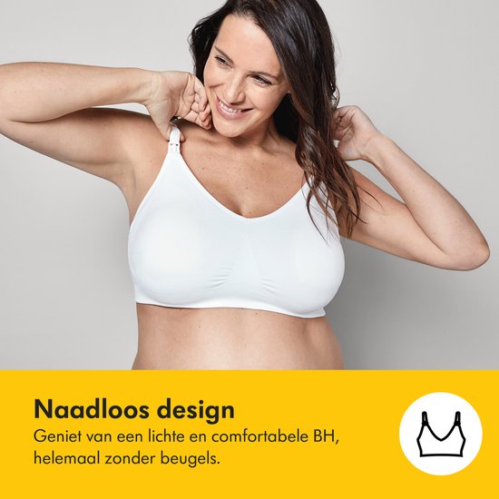 Soutien-gorge Medela Keep Cool Ultra - Soutien-gorge d'allaitement sans coutures - Soutien-gorge de grossesse avec 6 zones respirantes - Tissu Soft Touch – Confortable et offrant un bon maintien - Noir - Taille XL