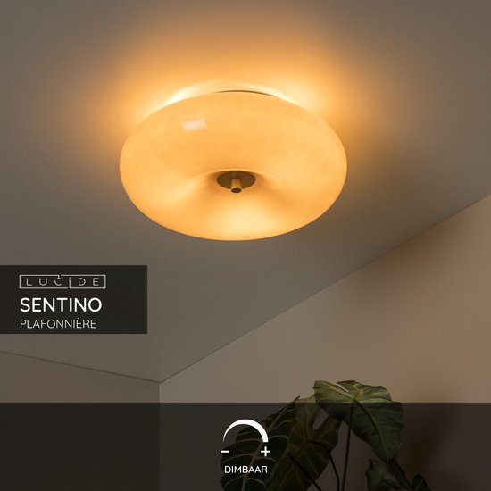 Lucide SENTINO - Plafonnier - Ø 30 cm - 3xG9 - Taupe