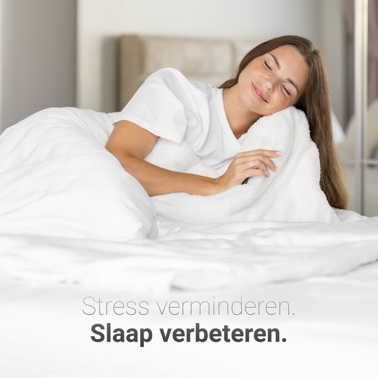 Couverture lestée CozySense® 5 kg - Couverture lestée - Couverture lestée avec répartition de la pression GLASS-Flow® - Couverture lavable incluse - 140x200 cm - Blanc