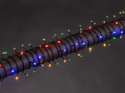 Stella LED, guirlande lumineuse, 20 m, 300 LED, multicolore, câble vert, pour l'intérieur et l'extérieur, 24 V