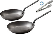 Set de poêles - De Buyer – 24 cm & 28 cm – 2 mm d'épaisseur – Tôle d’acier