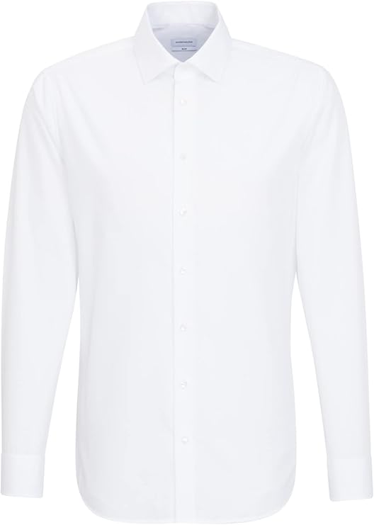 seidensticker Chemise d'affaires Slim Fit Bügelfrei Kent Chemise d'affaires à bras long pour homme (1 paquet) - Taille 44 - Blanc
