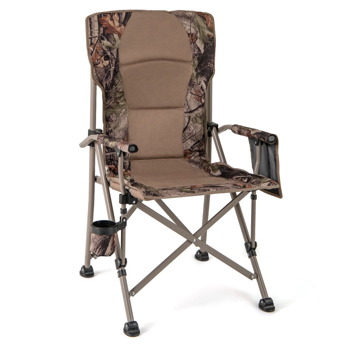Bateau de pêche gonflable et chaise de camping pliable Coast - Grande capacité de charge - Avec support de canne à pêche et sac de transport - Vert et camouflage