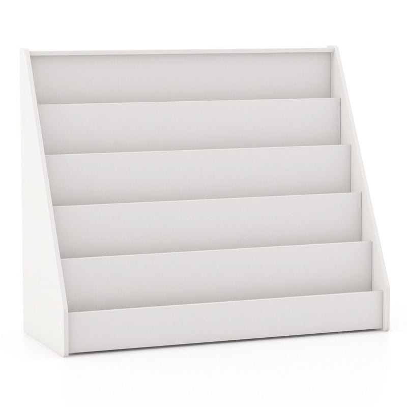 Bibliothèque pour enfants Coast - 5 étagères - bibliothèque sur pied - naturel/blanc - 91 x 38 x 76,5 cm