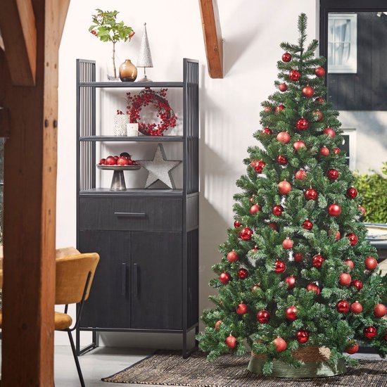 Sapin de Noël artificiel Triumph Tree Tuscan - Décoration de Noël d'intérieur à la forme naturelle - Sapin artificiel avec système d'assemblage par emboîtement à code couleur - H 155 x Ø 99 cm - Vert