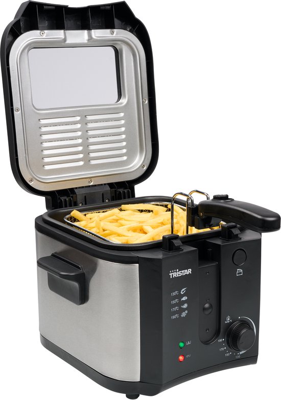 Friteuse Tristar 2,5 litres - FR-6878 - Friteuse 1 600 W - Poignée rabattable - Noir