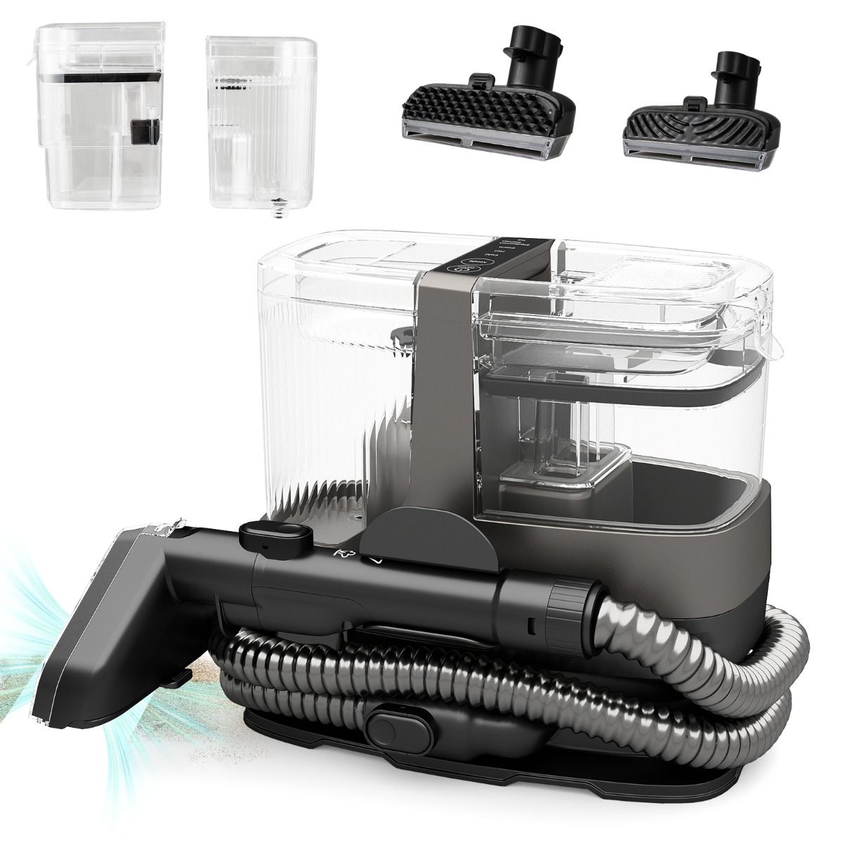 Nettoyeur de tapis Coast - nettoyeur de taches portable - fonction vapeur - noir