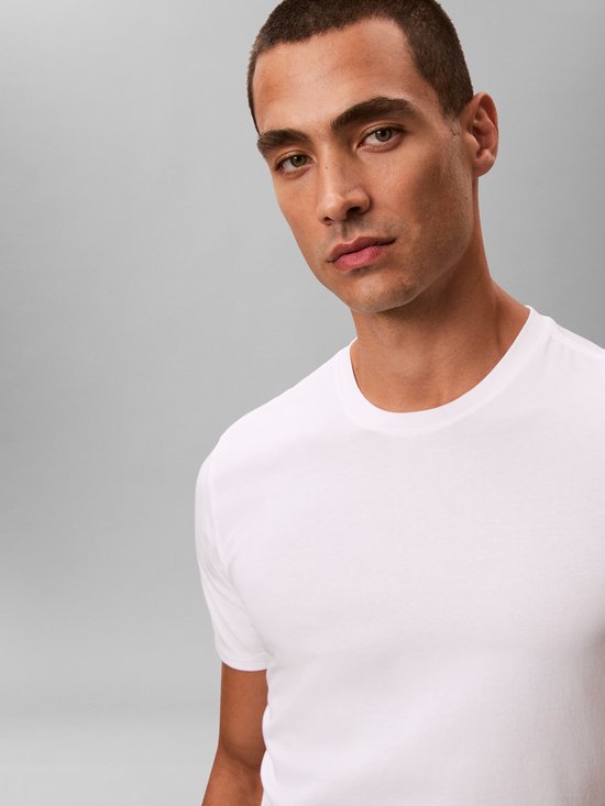 T-shirts Calvin Klein pour homme, col rond, lot de 3, blancs