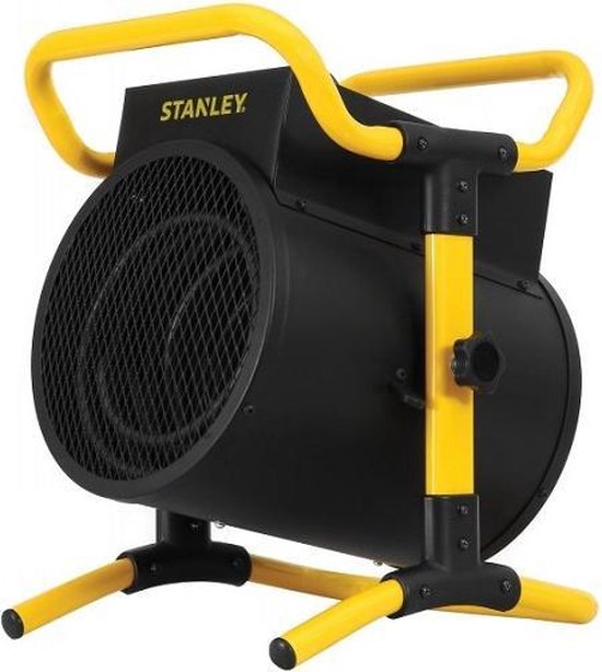 Chauffage électrique à air Stanley STN5000RN – 5 000 W, courant triphasé 400 V – Radiateur soufflant industriel pour ateliers et chantiers – Noir/Jaune