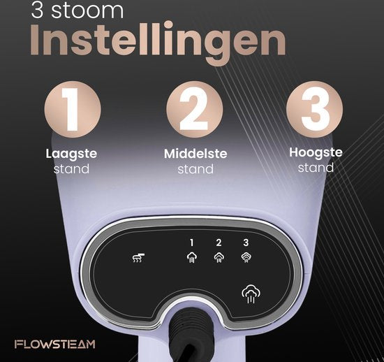 FLOWSTEAM® Luxury Clothes steamer - Défroisseur à main - Vêtements à la vapeur - Lavender Edition