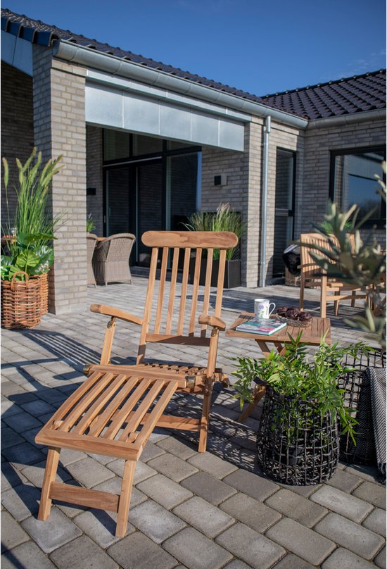 Chaise longue House Nordic Arrecife en teck, réglable
