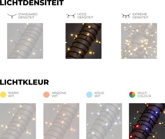 Stella LED, guirlande lumineuse, 20 m, 300 LED, multicolore, câble vert, pour l'intérieur et l'extérieur, 24 V