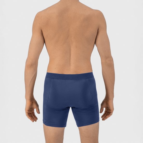 Fibershirts Anti-Sweat Boxer Shorts - Sweat Pad intégré - MicroModal respirant - Anti-Transpiration - Hommes - Taille L - Marine