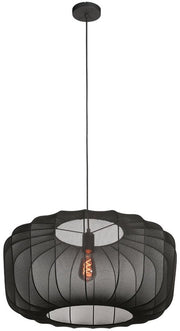 Anne Lighting - suspension - Sable - noir - lin et métal - Ø 60 cm - E27 - 4193ZW