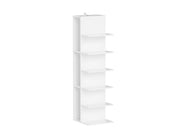 Bibliothèque étroite SoBuy 110,5 cm – 7 étagères – Capacité de charge de 45 kg – Blanche