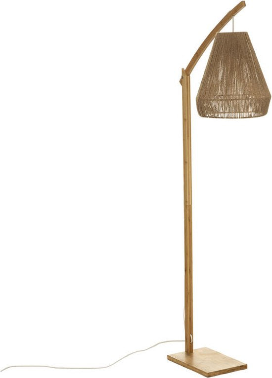 Lampe sur pied en bambou avec abat-jour en chanvre tressé PALM