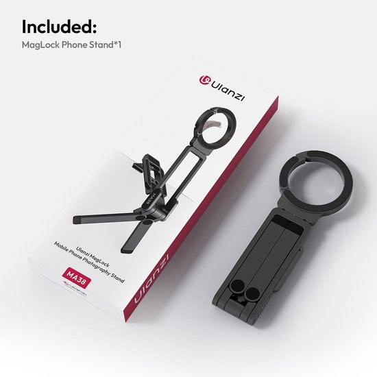 Support photo pour téléphone portable Ulanzi MA38 MagLock - Poignée et support MagSafe - Avec 2 fixations « cold shoe » - Aluminium