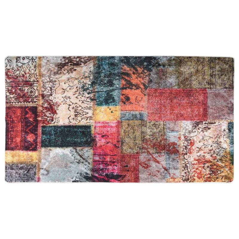 vidaXL Tapis patchwork lavable - 190 x 300 cm, multicolore