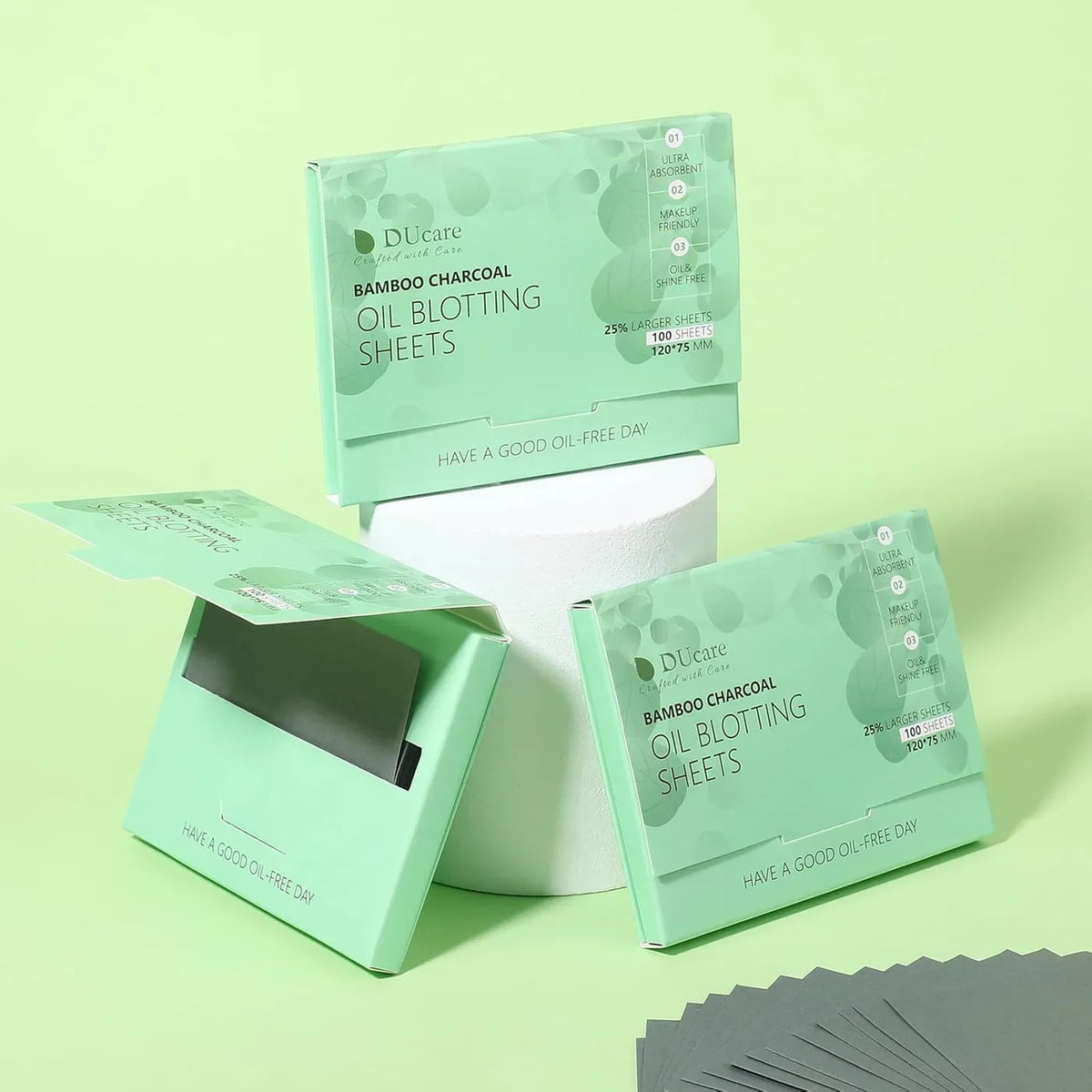 DUcare Feuilles matifiantes pour le visage - 100 pièces