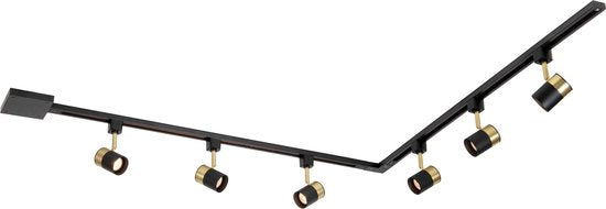 Kit de démarrage Lucide TRACK - Système de rails monophasé / Éclairage sur rail - 2 mètres - Noir