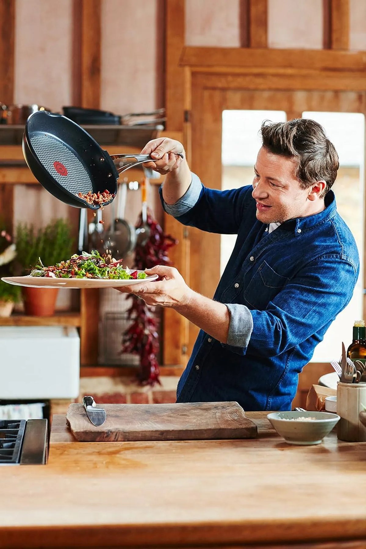 Poêle Tefal Jamie Oliver - Noir 24 cm, compatible induction