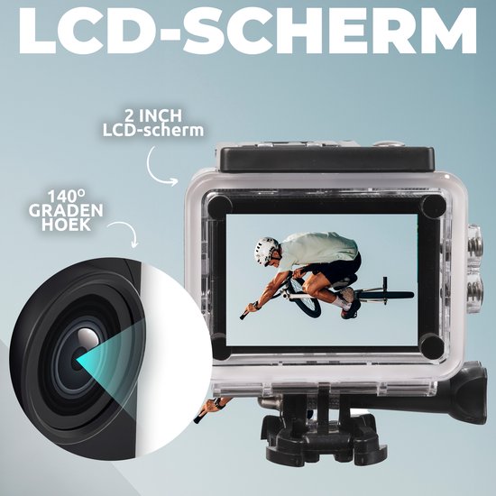 Caméra d'action Denver 4K - 20MP - F- 120/60/30 FPS