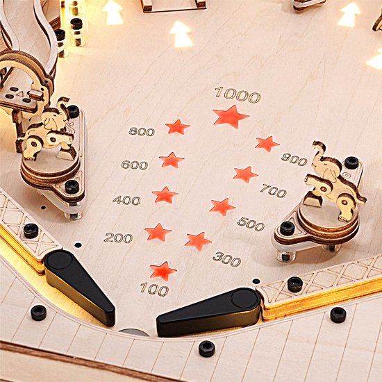 Robotime ROKR 3D Pinball EG01 - Kit de montage en bois - Miniature - Flipper