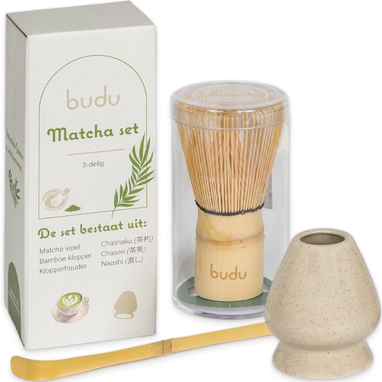 Ensemble Budu Matcha 3 pièces - Fouet à matcha - Service à thé matcha