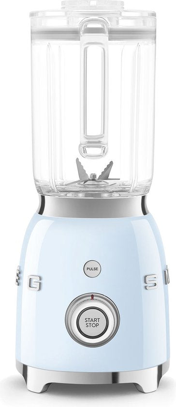 Mixeur SMEG BLF03PBEU - Mixeur à smoothies - 800 W - Bol Tritan™ de 1,5 L - 4 vitesses - Fonction « Ice Crush » et « Smoothie » - Style années 50 - Bleu pastel