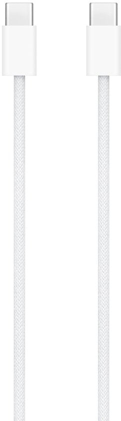 Apple - Câble de recharge USB-C - USB-C vers USB-C - 60 W - 1 m - Tissé - Blanc