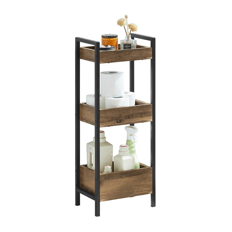 SoBuy FRG226-F Armoire Vintage - 28x74x20cm - 3 compartiments de rangement