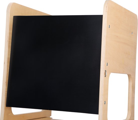 Tour d'apprentissage 2-en-1 Sunny Mae – Tour d'apprentissage et meuble de jeu en bois pour enfants – Transformable en petite table avec chaise – Avec tableau à craie – Accessoire de cuisine inspiré de la méthode Montessori – Jouet sûr et éducatif