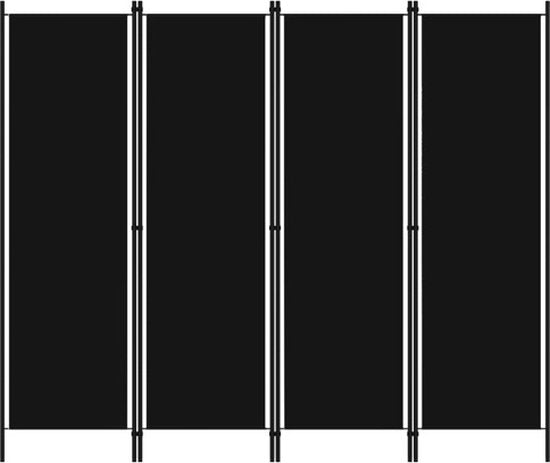 vidaXL - Paravent - avec - 4 - panneaux - 200 x 180 - cm - noir