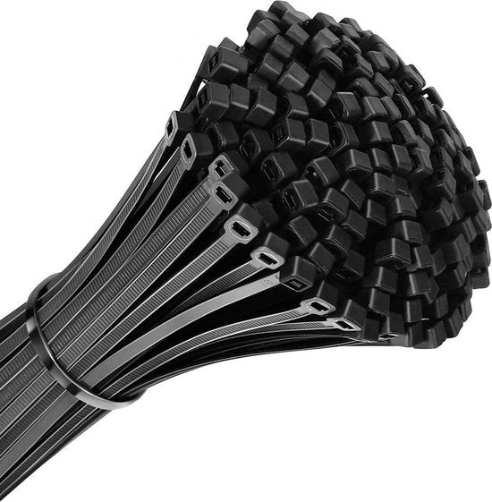 Attaches de câbles Techvavo® - 100 pièces Tyraps - Organiseurs de câbles pour la maison et le bureau - 3,6 x 250 mm - Nylon résistant - Adaptées à un usage intensif