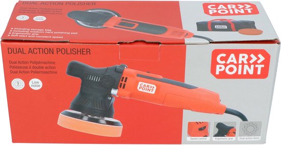 Polisseuse Carpoint Dual Action - 650 watts - 6 vitesses - 2 000 à 6 400 mouvements de polissage - Course excentrique de 9 mm
