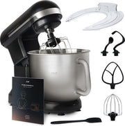 JAP Appliances Mastermix - Robot de cuisine (1000W) - Robot de cuisine avec 6 vitesses et fonction pulse - Mixeur avec bol de 5,7 litres - Séchoir à casseroles inclus - Noir mat