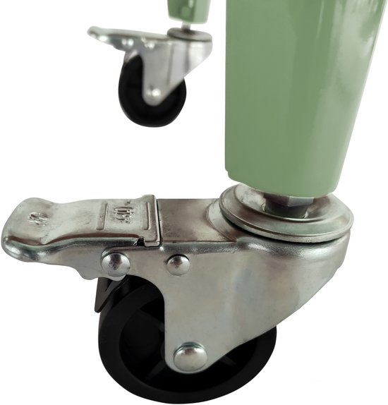 AXI Retro Cooler Vert - Glacière avec couvercle amovible et décapsuleur - Avec 2 roues et un frein - Capacité de 76 L