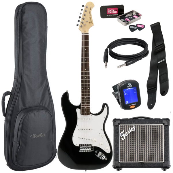 Kit de démarrage pour guitare électrique Fazley Classic Series FST118 - Noir