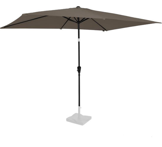 Parasol VONROC Premium Rapallo 200 x 300 cm – Parasol résistant – Inclinable – Toile anti-UV – Taupe – Housse de protection incluse