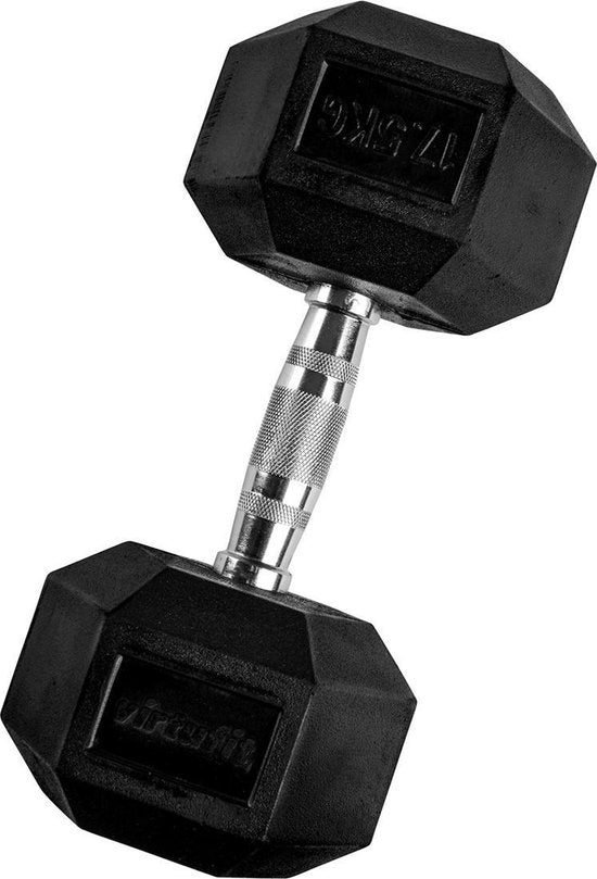 VirtuFit Hexa Dumbbell Pro - 17,5 kg - Haltère hexagonal - Musculation - À l'unité