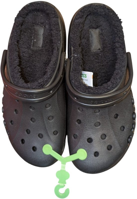 Sabots Crocs Baya à semelle compensée et doublés - pointure 39-40 - pointure britannique 7 - noir