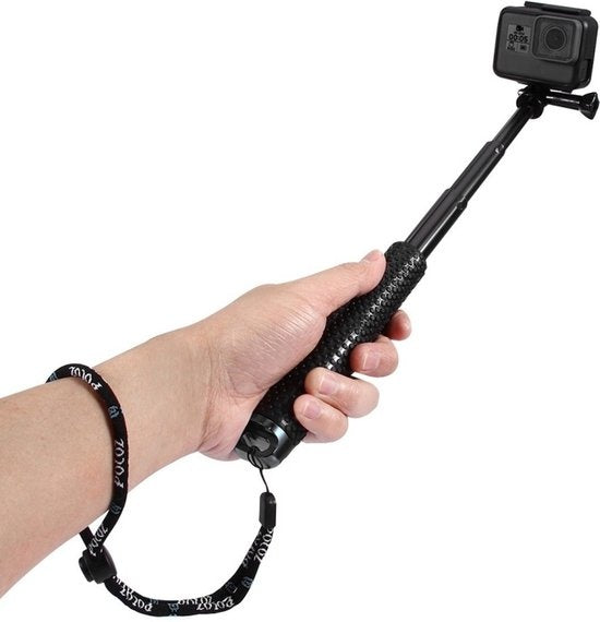 Garpex® Universal Selfie Stick XL - extensible jusqu'à 95 cm - convient à diverses caméras d'action - universel - étanche - noir