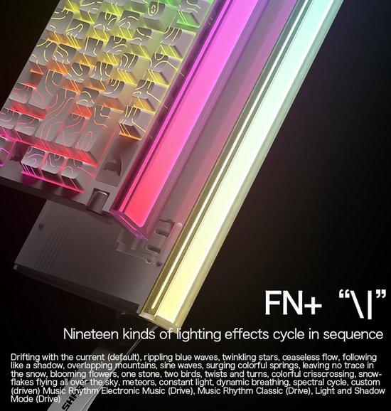 ATTACK SHARK R85HE - Clavier gaming filaire à commutateurs magnétiques - 79 touches - Bande lumineuse RGB - Lanière décorative - Bouton de volume - Touches en PBT - 8 kHz - Temps de réponse de 0,005 mm - Temps de réponse de 0,08 ms - Vert néon