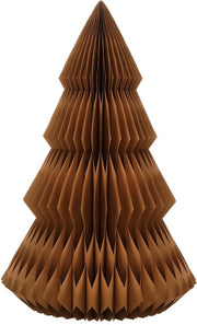Mica Decorations Sapin de Noël en papier - Sapin de Noël artificiel pliable - H 152 x Ø 104 cm - Décoration de Noël - FSC Mix - Marron